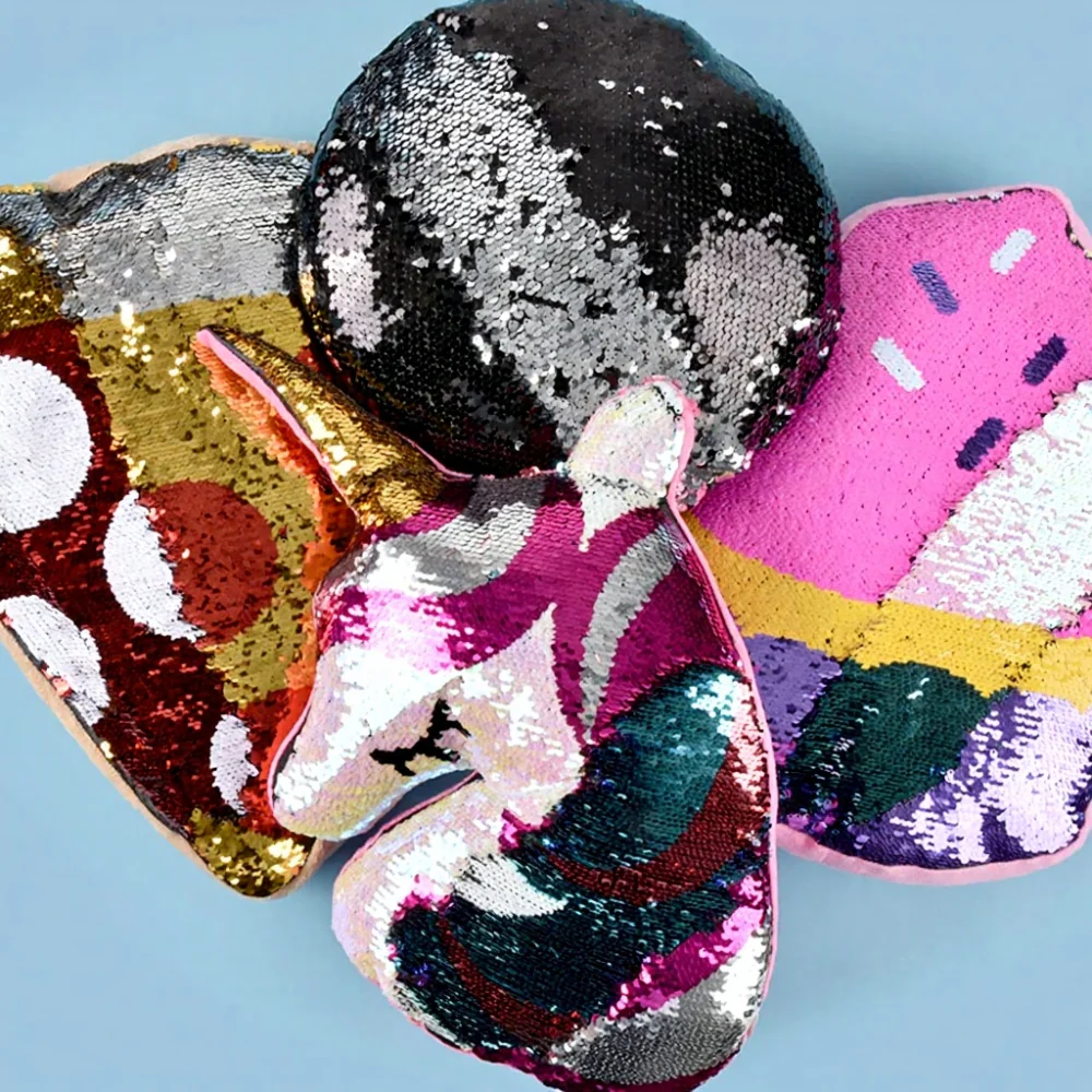 14" - 18" Sequin Jumbo Plush Pillow Mix (24 ct.) - Image 2