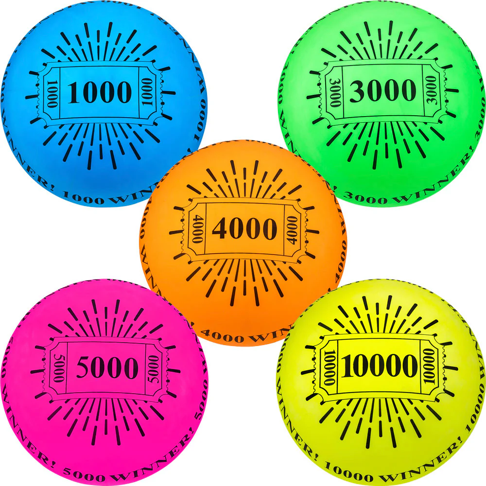 16inch Painted Balls with Various Printed Ticket Prices
