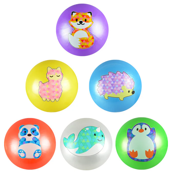 18" Inflatable Geometric Animal Vinyl Balls