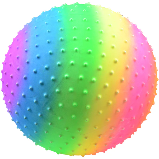 18" Inflatable Rainbow Knobby Vinyl Balls