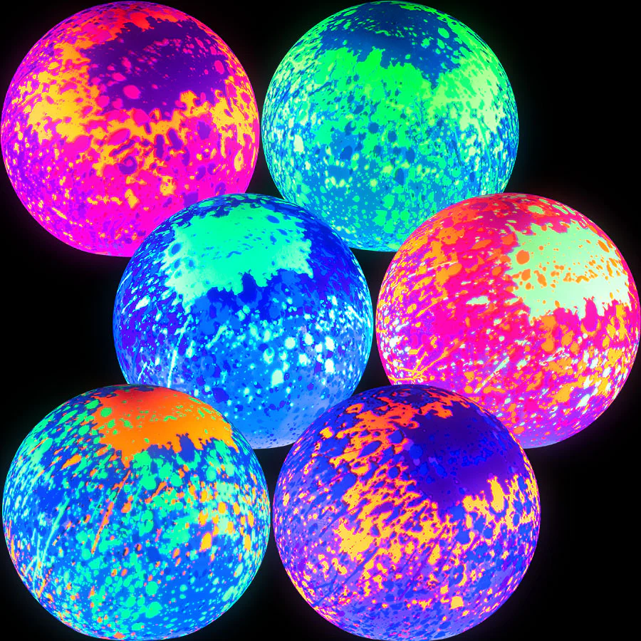 6" Inflatable Neon Graffiti Balls - Image 2