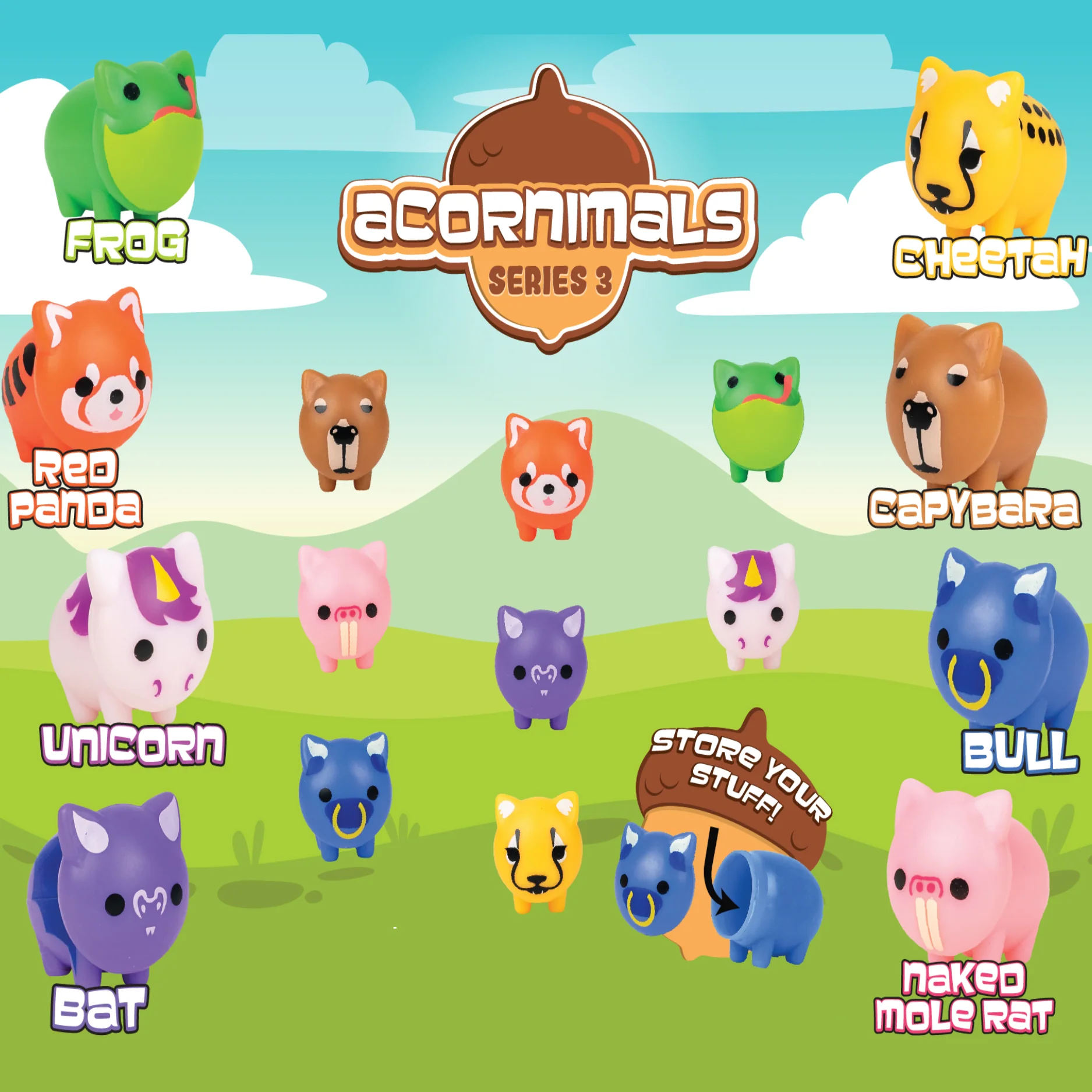Acornimals Series #3 in 2" Capsules