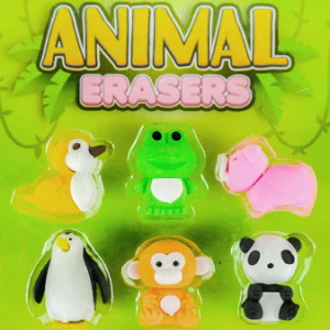 Animal Erasers 1.1" Capsules