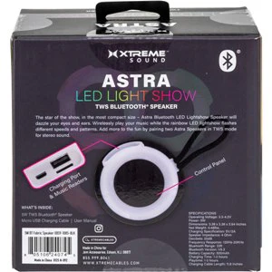Astra LED Light Show Bluetooth Speaker (1ct.) - Image 2