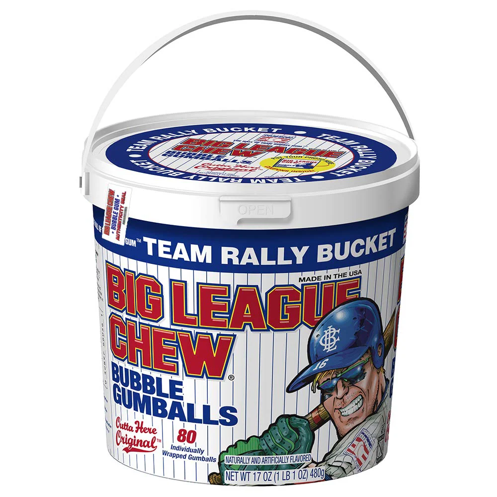 Big League Chew® Bucket Individually Wrapped Gumballs 80 ct/Tub 12/Case