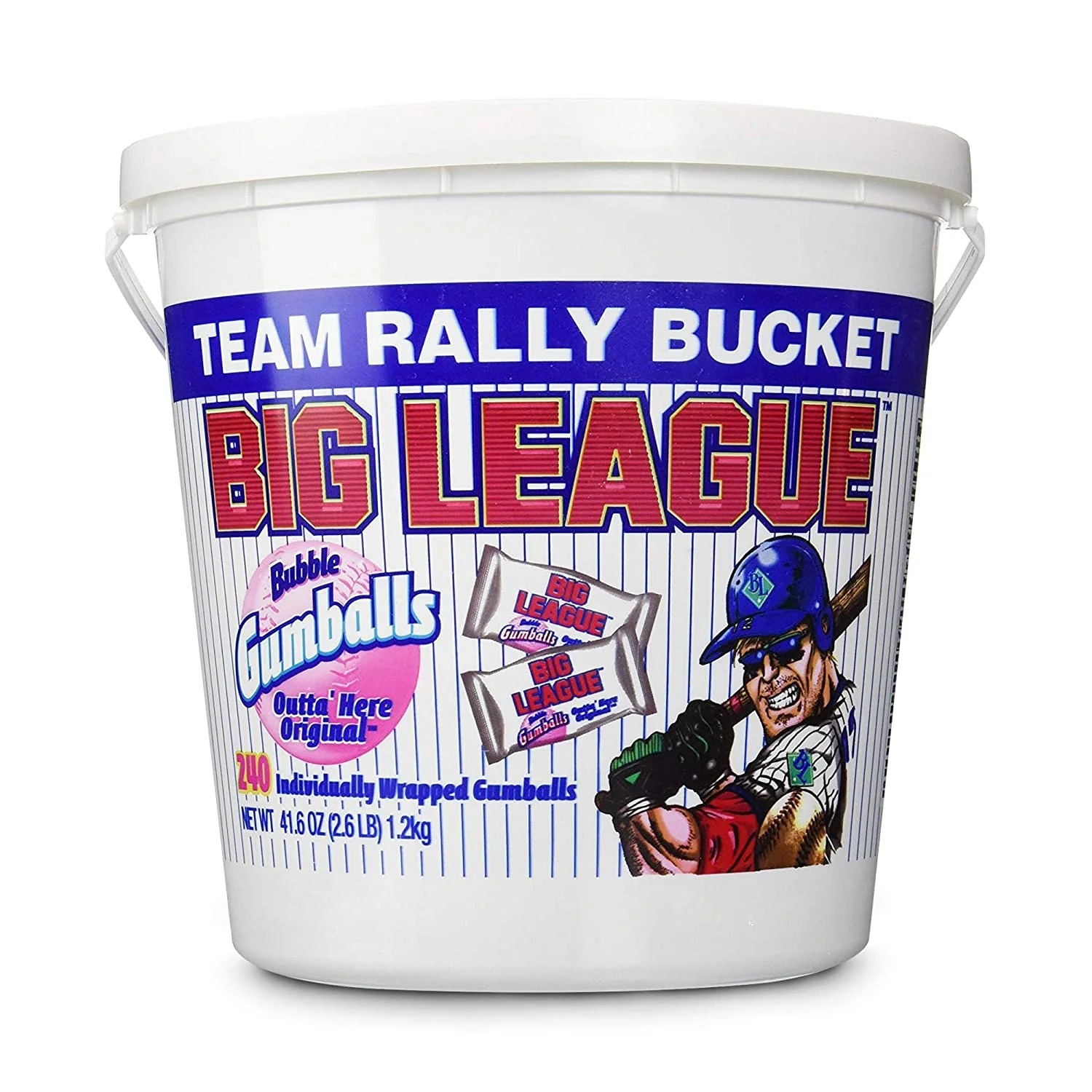 Big League Chew® Bucket Individually Wrapped Gumballs 240 ct/Tub 6/Case