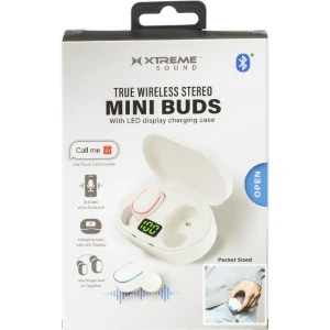 Bluetooth Mini Buds with LED Display Charging Case-White (1ct.) - Image 2