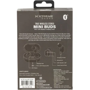 Bluetooth Mini Buds with LED Display Charging Case-White (1ct.) - Image 3