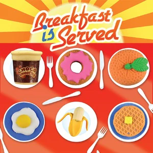 Breakfast is Served Erasers 1" Capsules
