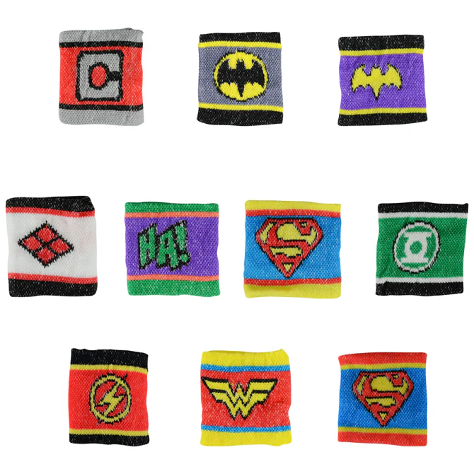 Bulk DC Comics Logo Wristbands 100 ct