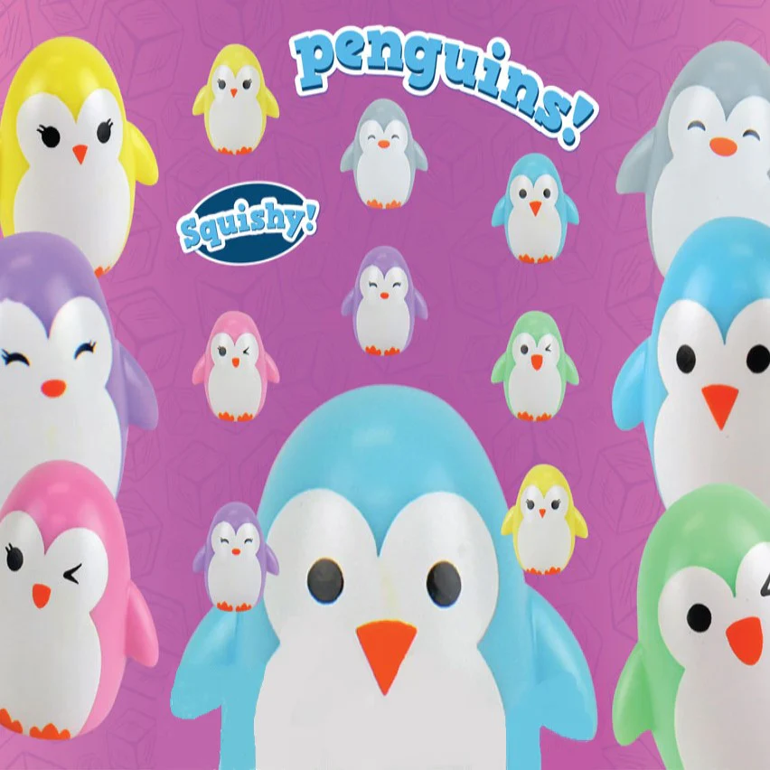 Penguin Squishies Pencil Toppers 1" Capsules - Image 3