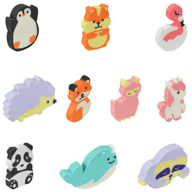 Cute Animal Erasers in 2" Capsules - Image 3