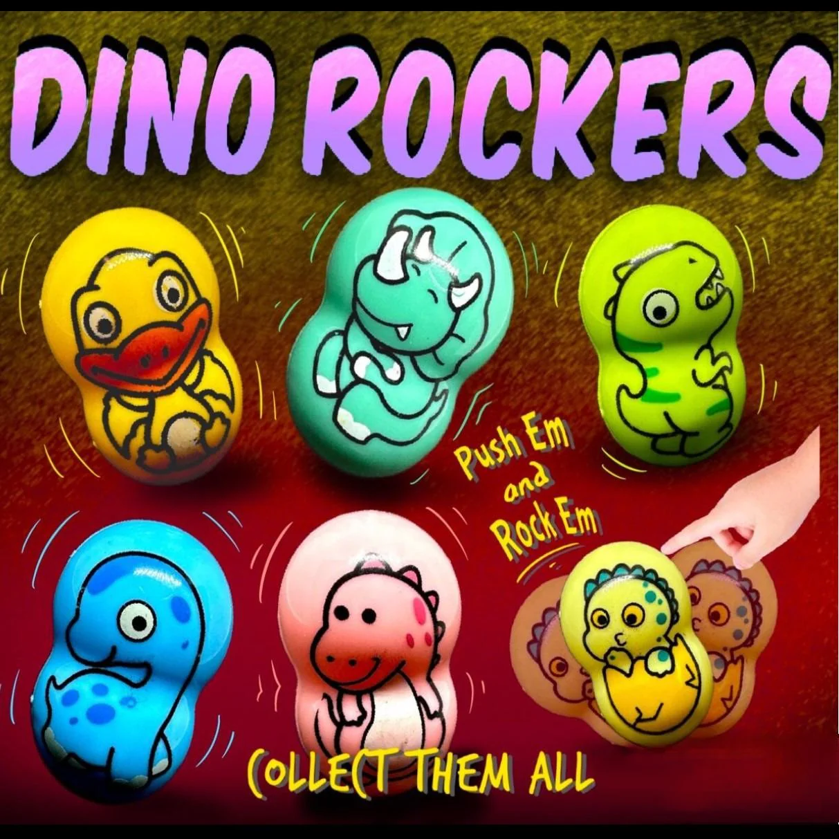 Dino Rockers 2 Inch Capsules