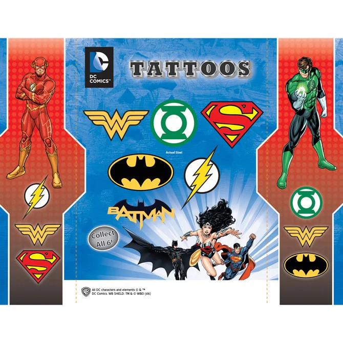 DC Comics Logo Tattoos 2" Capsules - Image 4