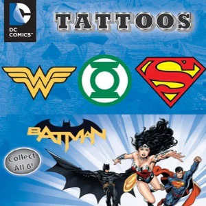 DC Comics Logo Tattoos 1" Capsules