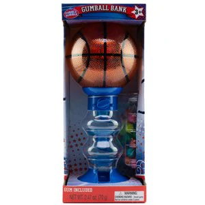 Dubble Bubble® 11in Basketball Gumball Bank w/Gumballs (6pcs) - Image 2