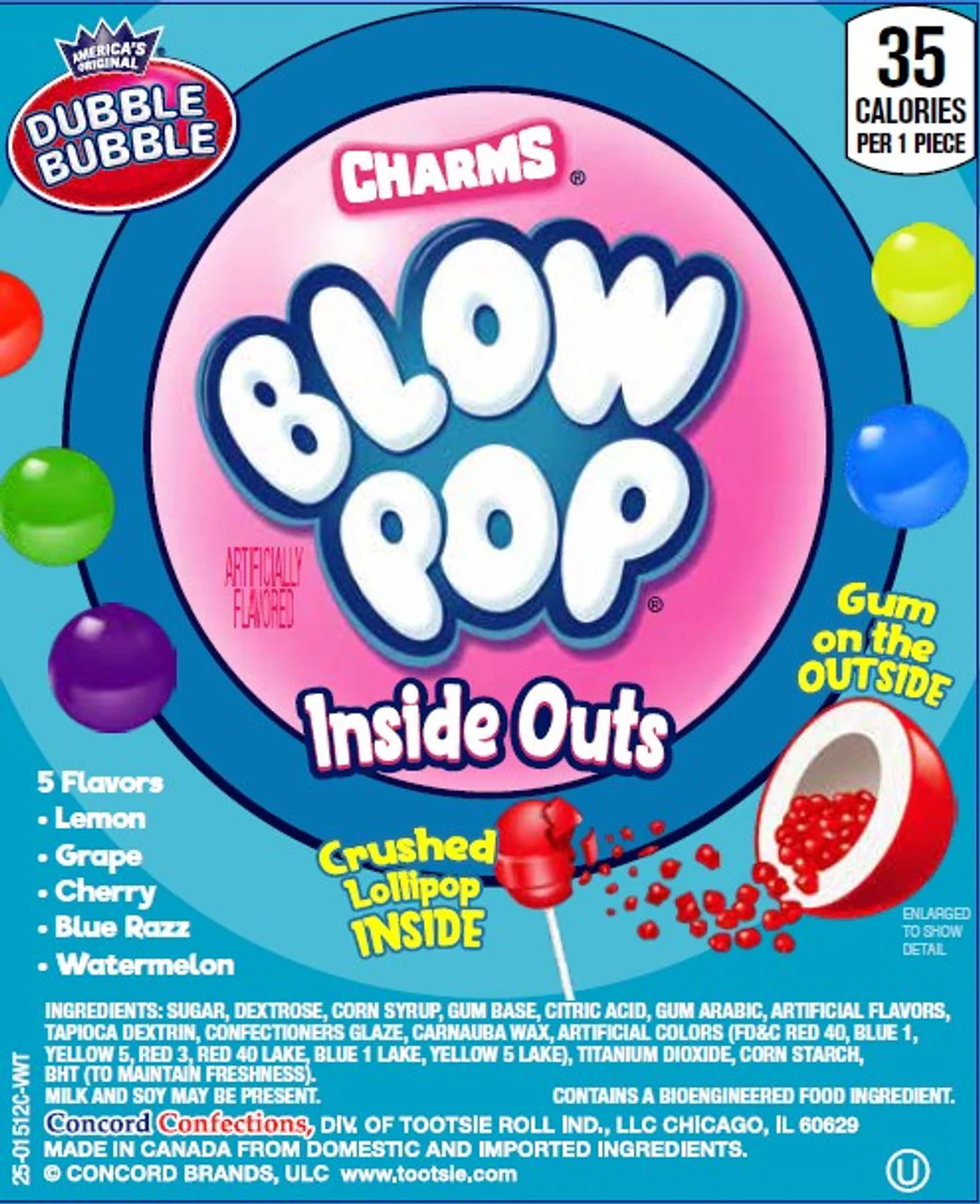 Dubble Bubble Blow Pop Gumballs (1"/850 count) - Image 4