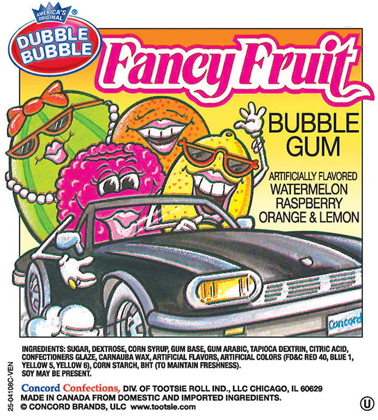 Dubble Bubble Fancy Fruit Gumballs (1"/850 count) - Image 3