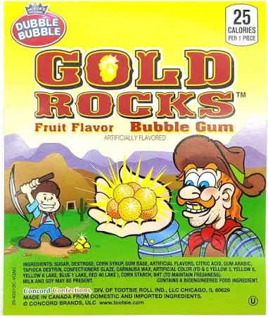 Dubble Bubble Gold Rocks Gumballs (.92"/1080 count) - Image 3
