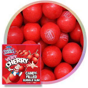 Dubble Bubble Very Cherry Gumballs (1"/850 count)