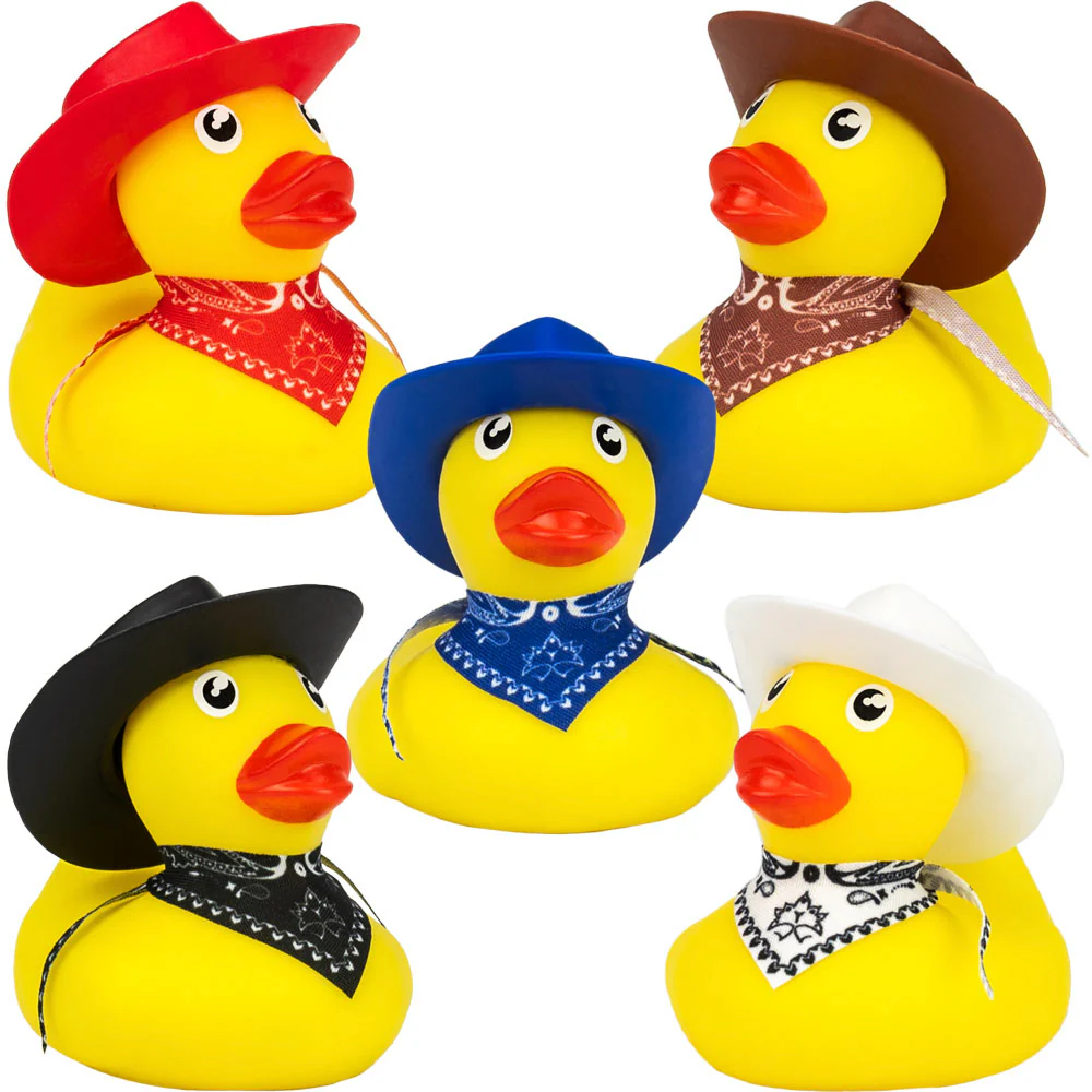 Ducks w/Cowboy Hats and Bandana 2in