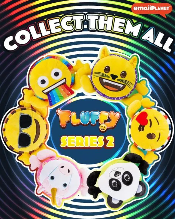 Emoji™ Fluffy Stacked Series #2 8" Plush Mix (144ct.)