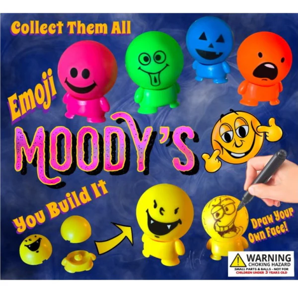 Emoji Moody's 2" Self Vending Toys - Image 3