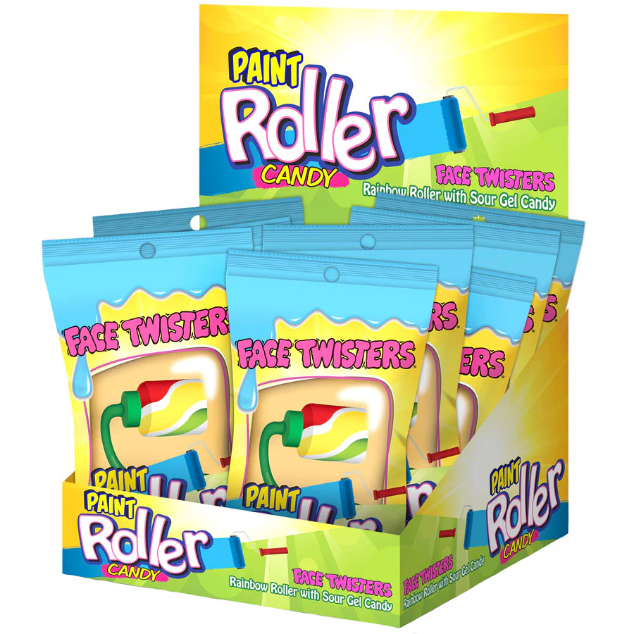 Face Twisters Paint Roller Candy Display Box