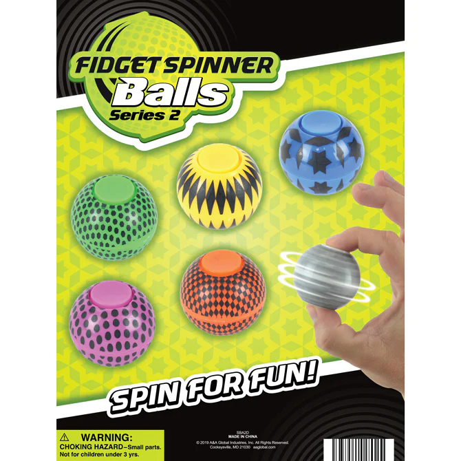 Fidget Spinner Balls Series #2 in 2" Capsules Self Vending Toys - Image 3