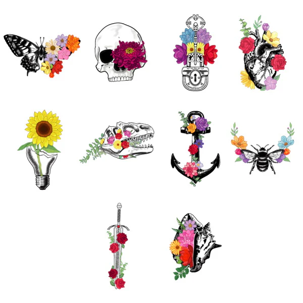 Floral Flash Temporary Tattoos - Image 2