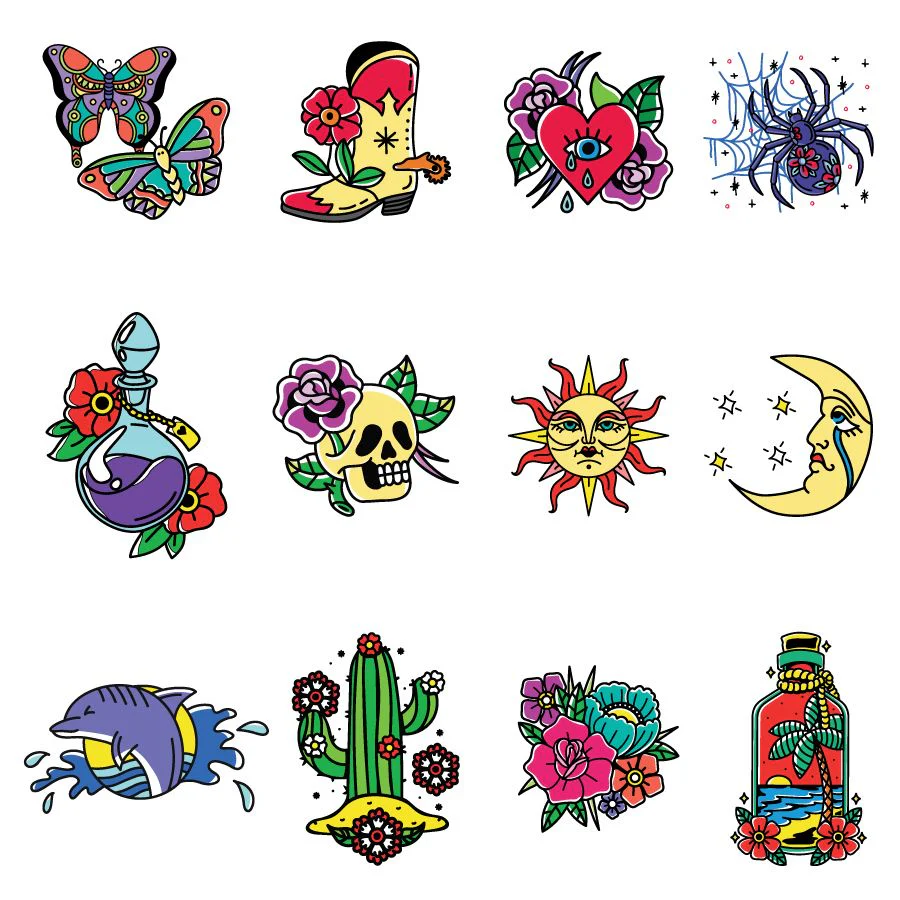 Girls Classic Temporary Tattoos - Image 2