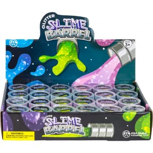 Glitter Barrel Slime 2in Display Box (24 pcs) - Image 3