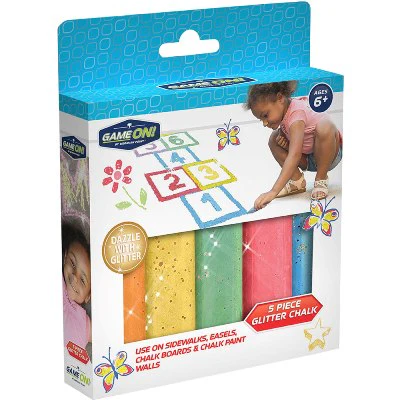 Glitter Chalk 5pk (12pcs)