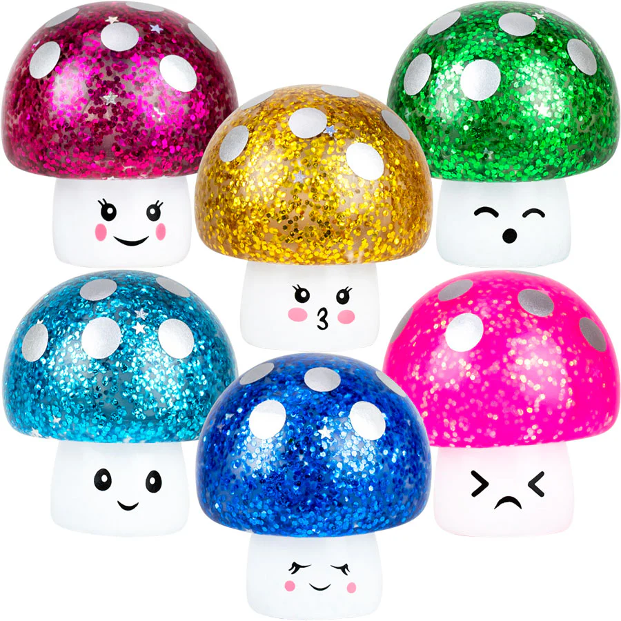 Glitter Mushrooms 2.5in