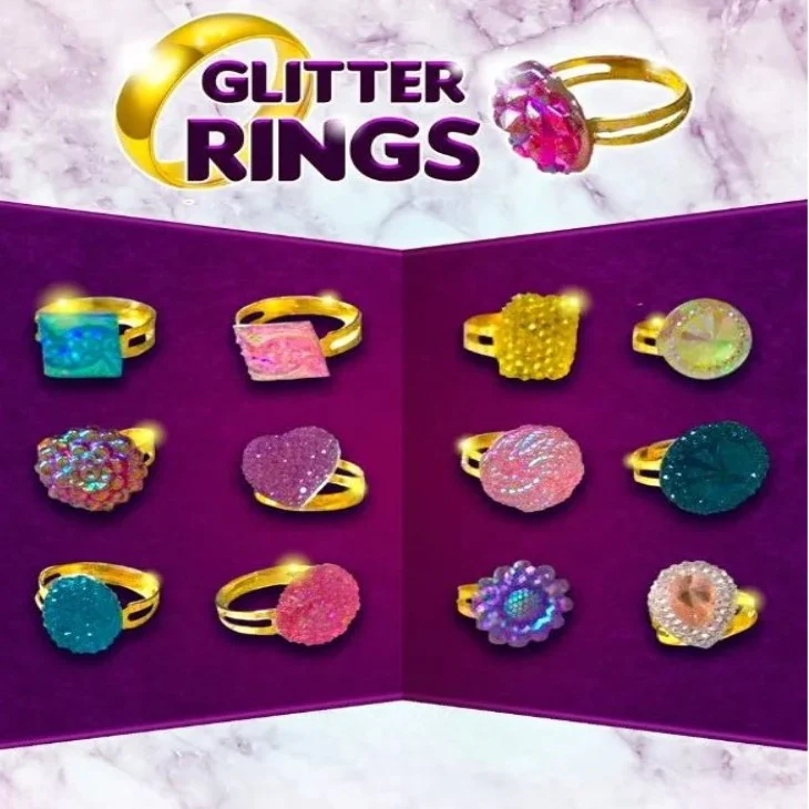 Glitter Rings 1" Capsules