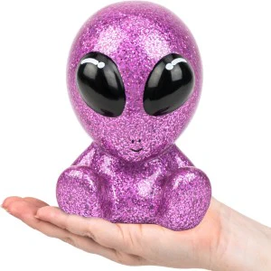 Glitter Sitting Aliens 6in (12pcs) - Image 2