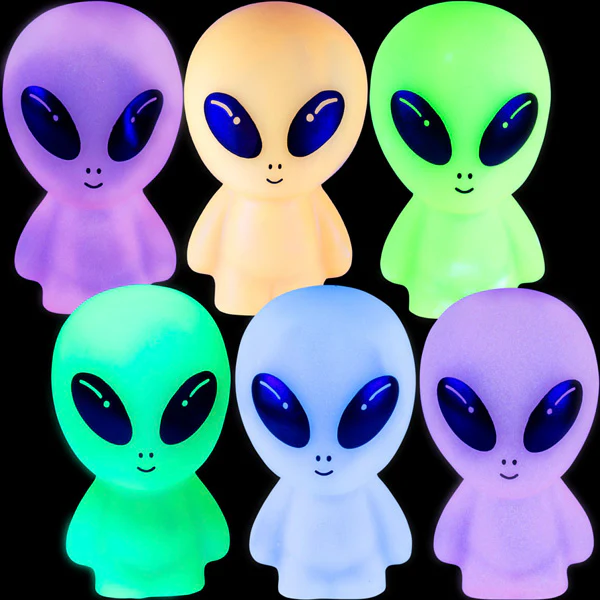 Glow-in-the-Dark Aliens 6in (12pcs)