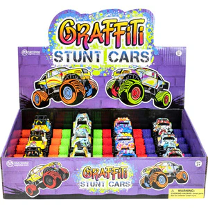 Graffiti Stunt Car 3.5in Asst (12pcs) - Image 3