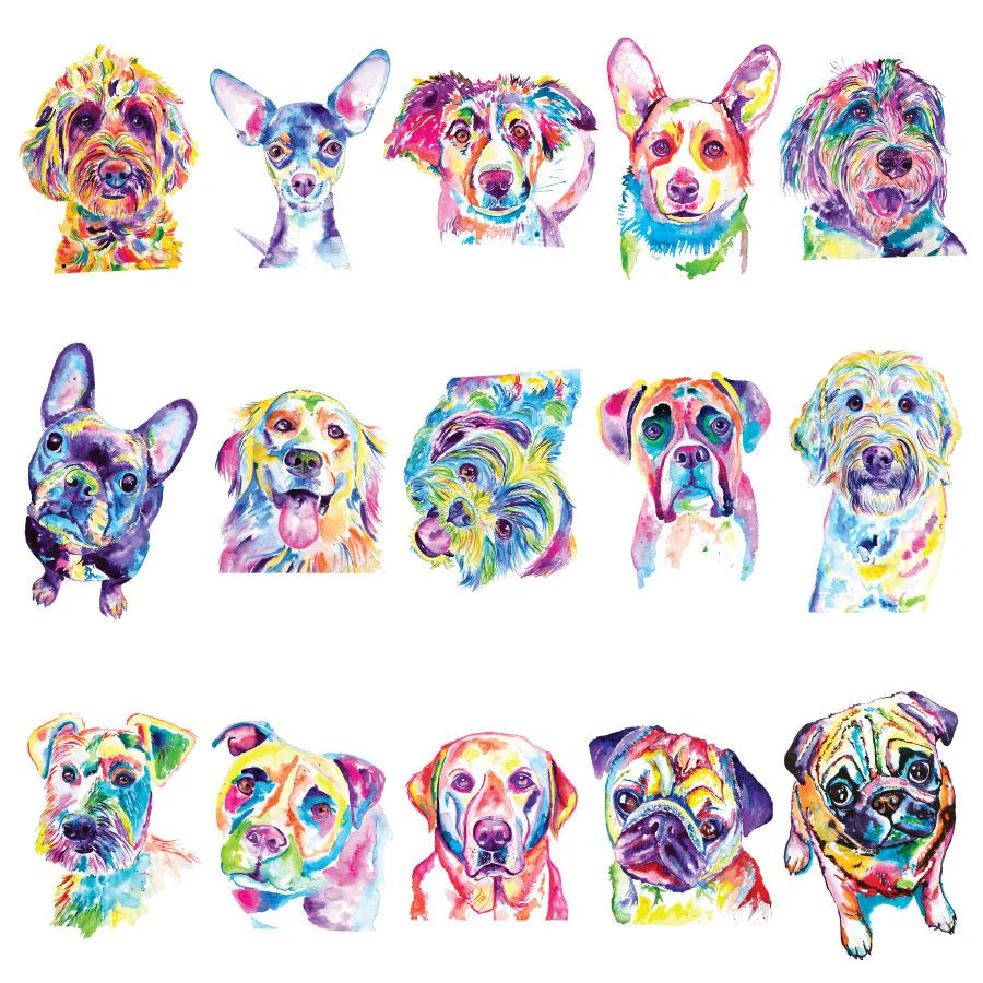 Jenn Seeley Rainbow Dog Stickers - Image 2