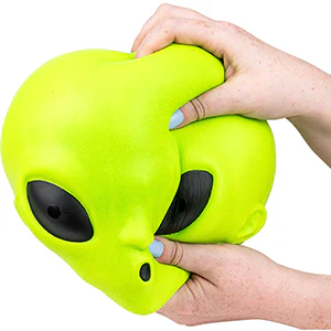 Jumbo Squishy Alien Head 8in with GID Eyes - Image 3