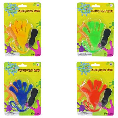 Jumbo Sticky Slap Hand w/Handle (24 pcs)