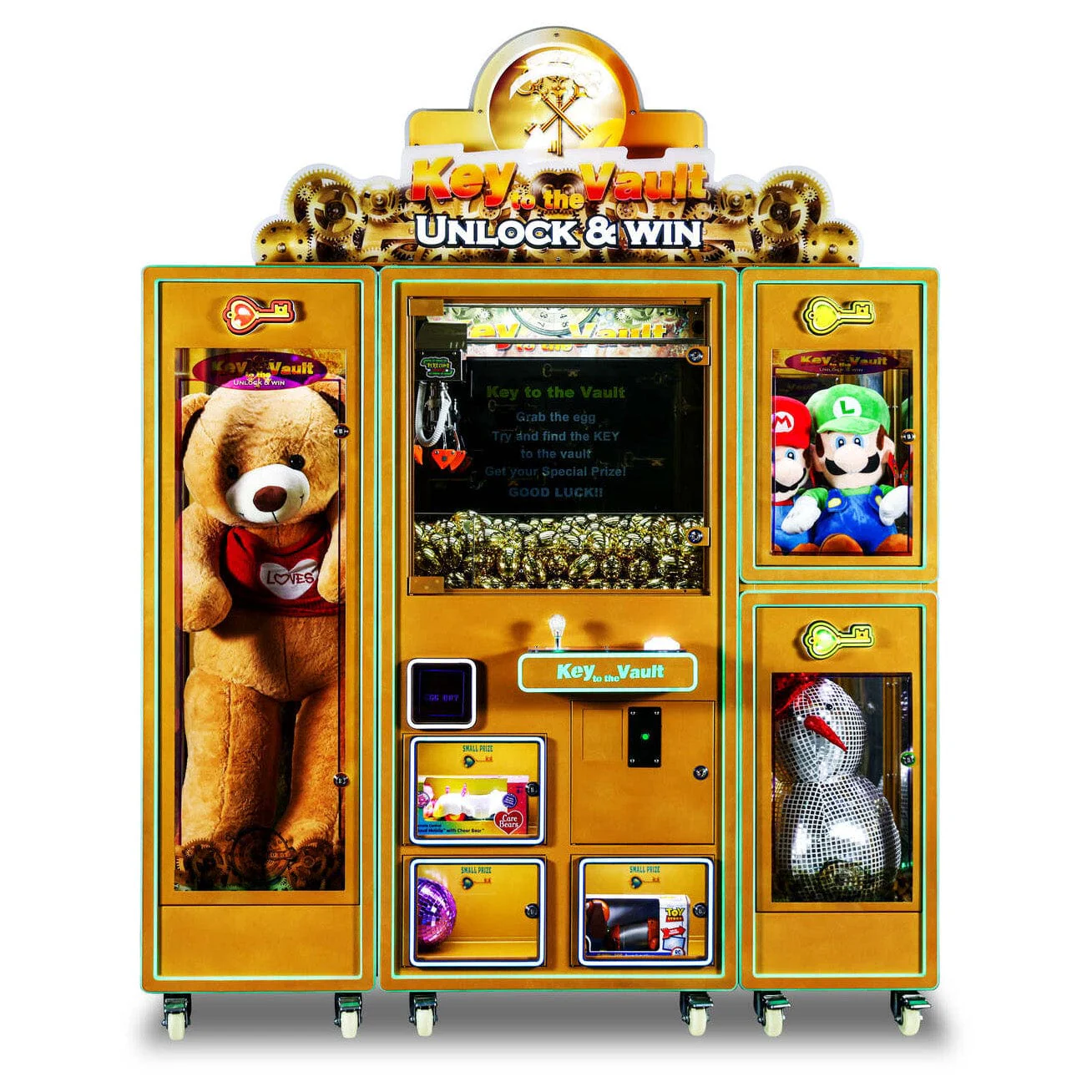 Key to the Vault Deluxe Crane Machine w/ Dual Side Boxes - Image 3