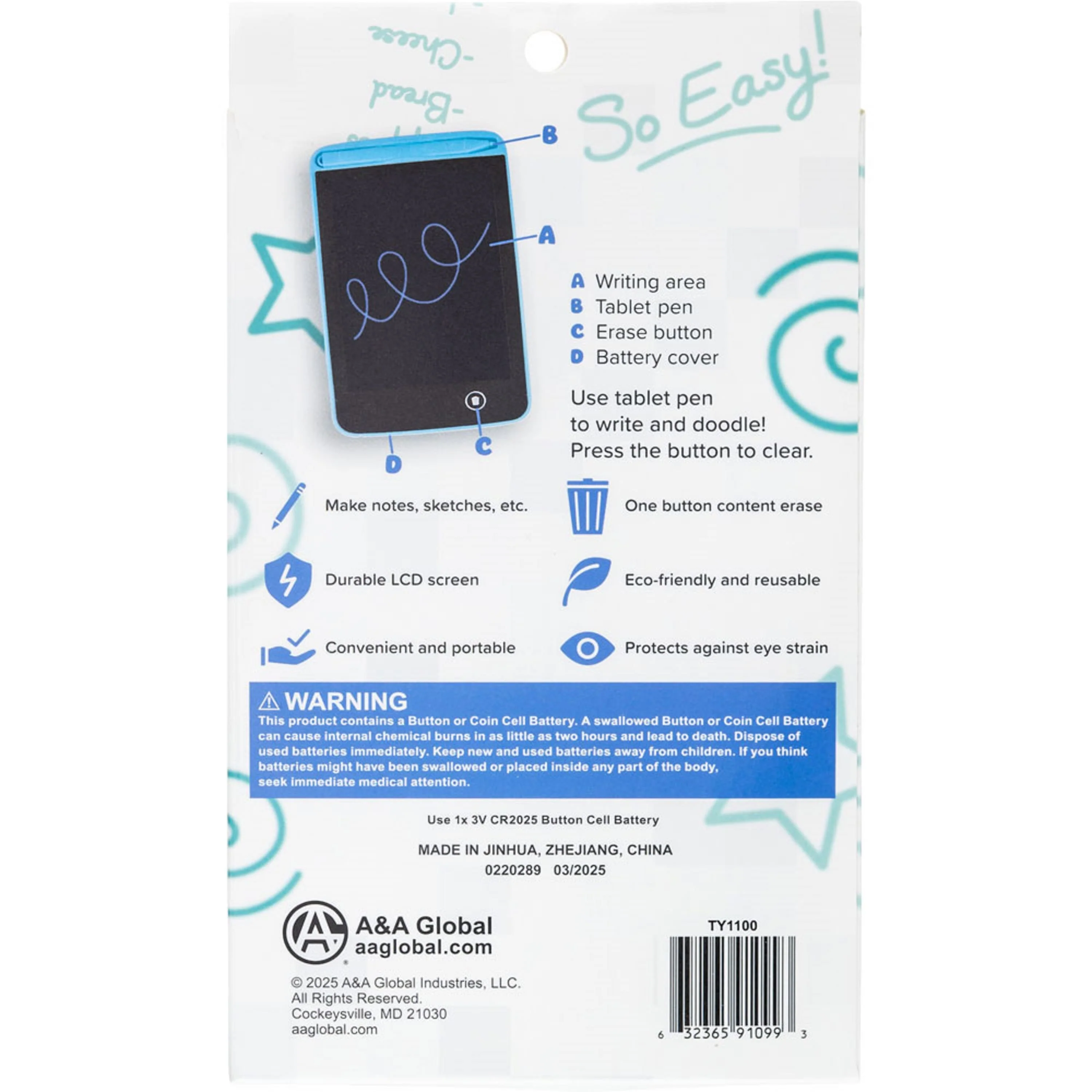 LCD Writing Tablet 6.5in (12pcs) - Image 6