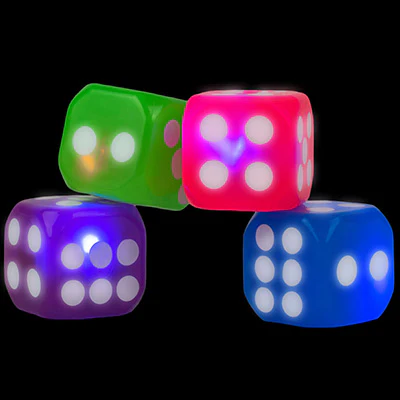 Light-Up Flashing Dice 1.25in Asst (12 pcs) - Image 2
