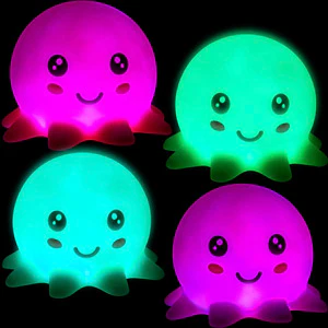 Light-Up Flashing Octopus 2.5in Asst (12pcs) - Image 2