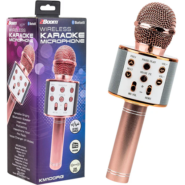 Light Up Karaoke Mic Rose Gold (1ct.)