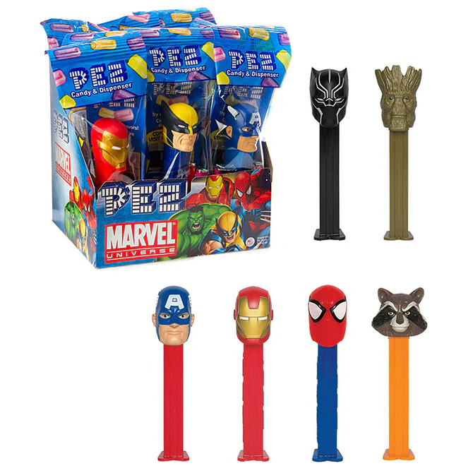 Marvel Comics PEZ Dispensers 12 ct