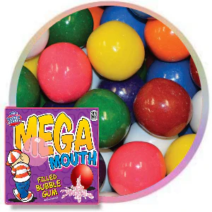 Mega Mouth Candy Filled Gumballs (2"/138 count)