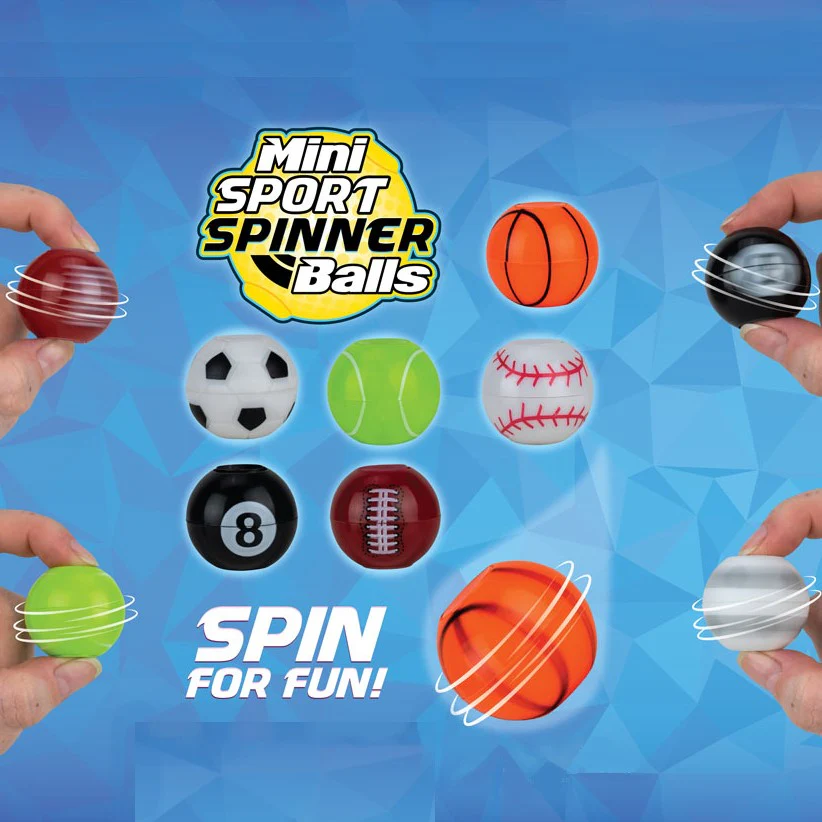 Mini Sports 1" Spinner Balls