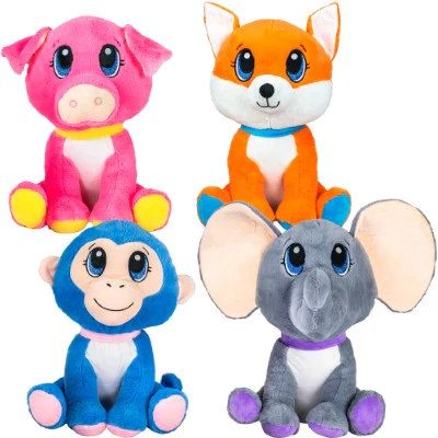Neon Animal Plush 20in Asst
